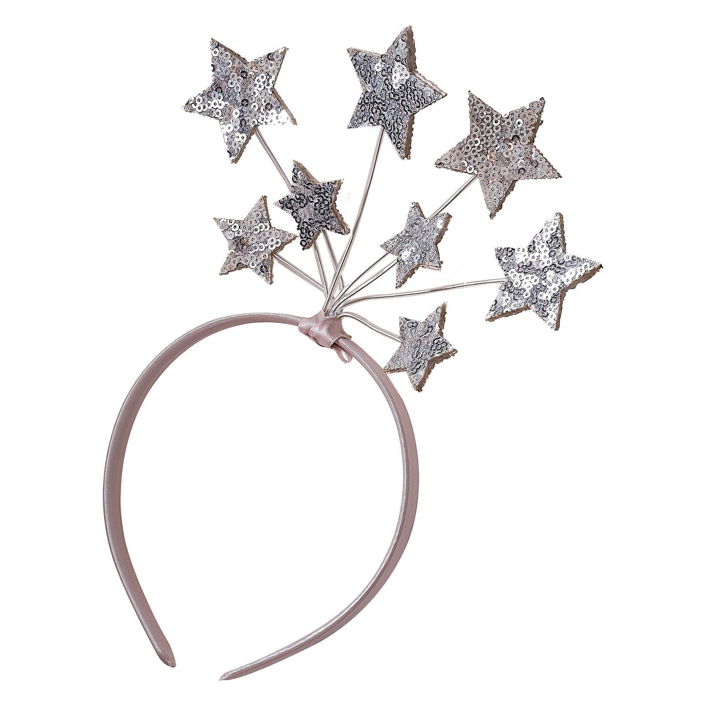 Pink & Silver Sequin Star Headband- 4 Inner Pack