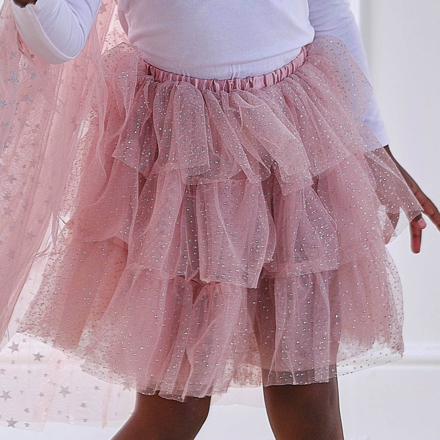 Pink & Silver Sparkle Fairy Princess Costume Tutu- 4 Inner Pack
