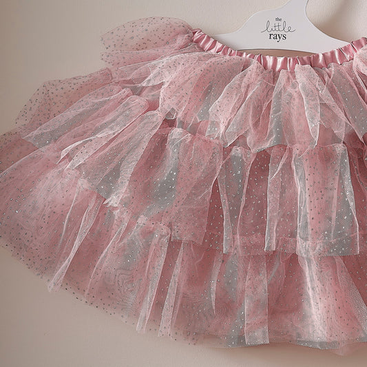 Pink & Silver Sparkle Fairy Princess Costume Tutu- 4 Inner Pack