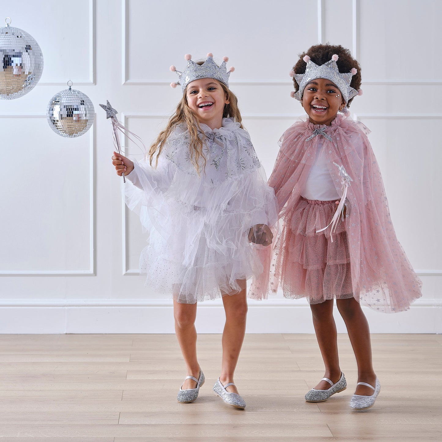 Pink & Silver Sparkle Fairy Princess Costume Tutu- 4 Inner Pack