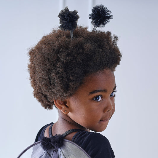 Black Pom Pom Bumble Bee Headband- 4 Inner Pack