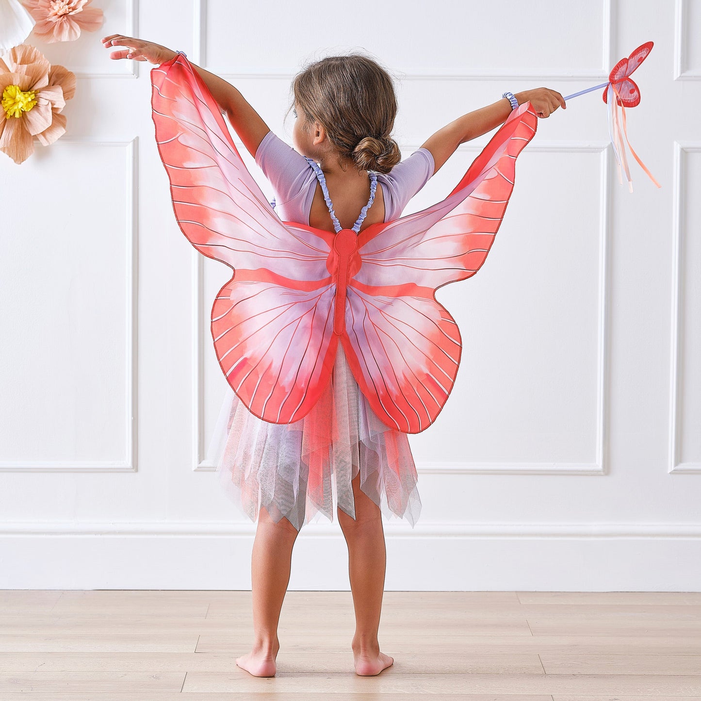 Red and Lilac Butterfly Wand- 4 Inner Pack