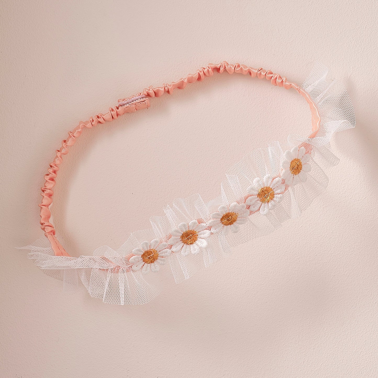 White and Pink Daisy Flower Headband- 4 Inner Pack
