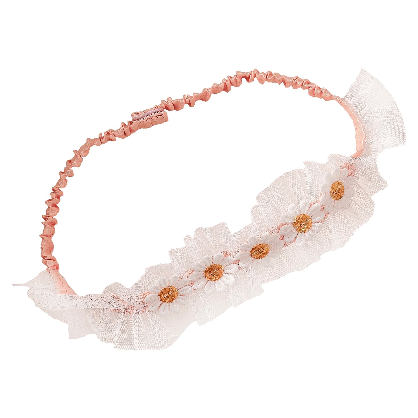 White and Pink Daisy Flower Headband- 4 Inner Pack