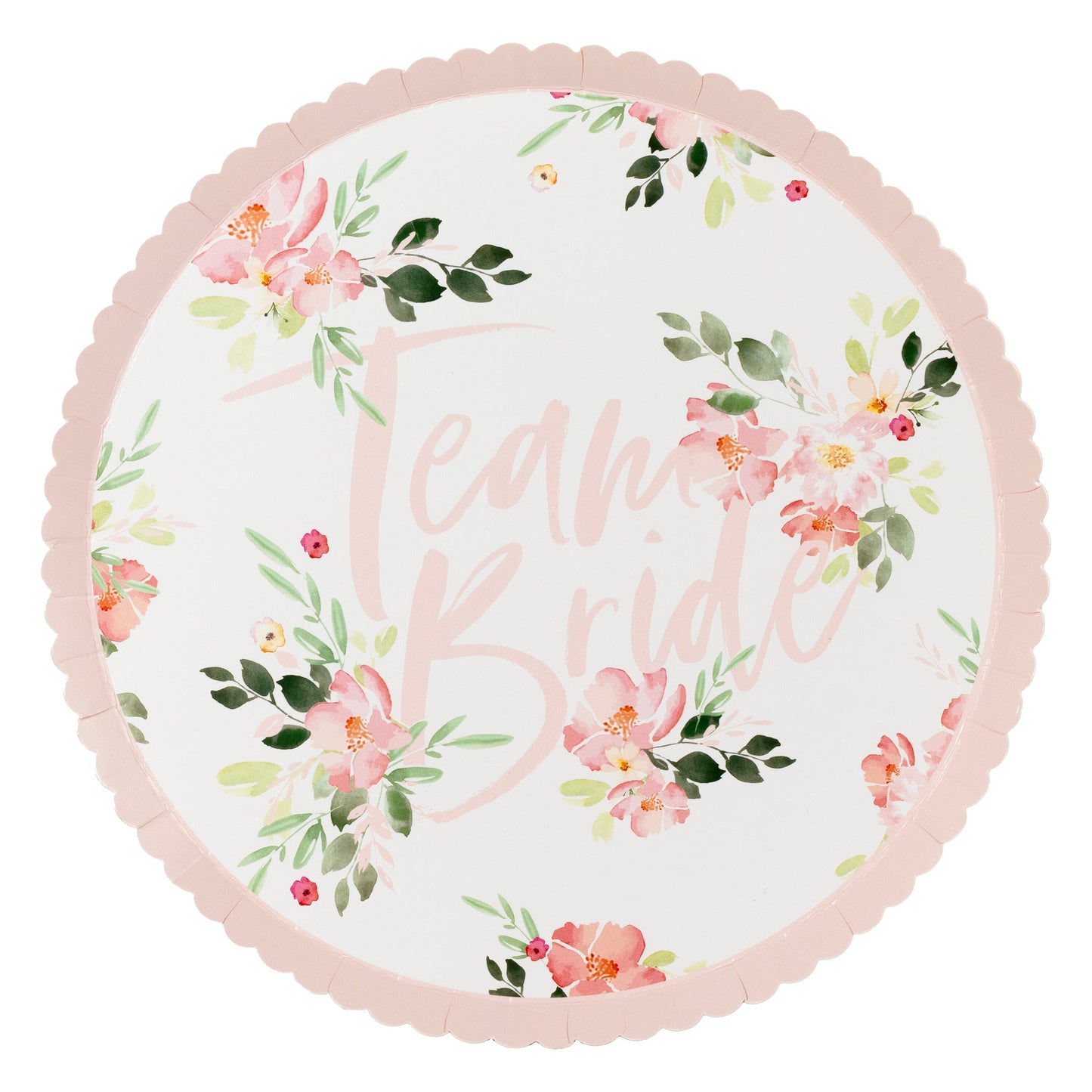 Team Bride Pink Floral Plates- 5 Inner Pack