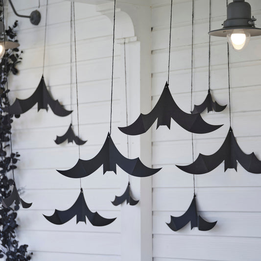 Hanging Bats Halloween Decoration- 5 Inner Pack