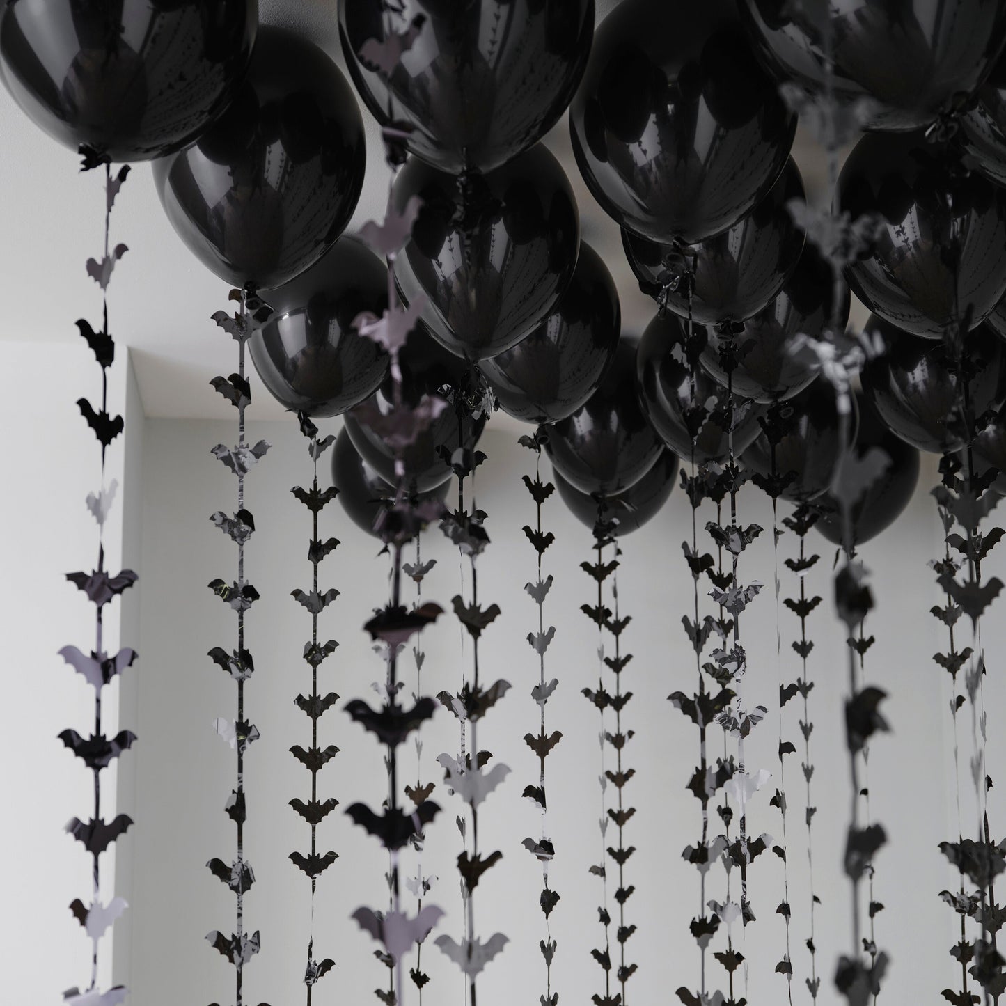Halloween Balloons Ceiling Kit with Bat Balloon Tails- 5 Inner Pack