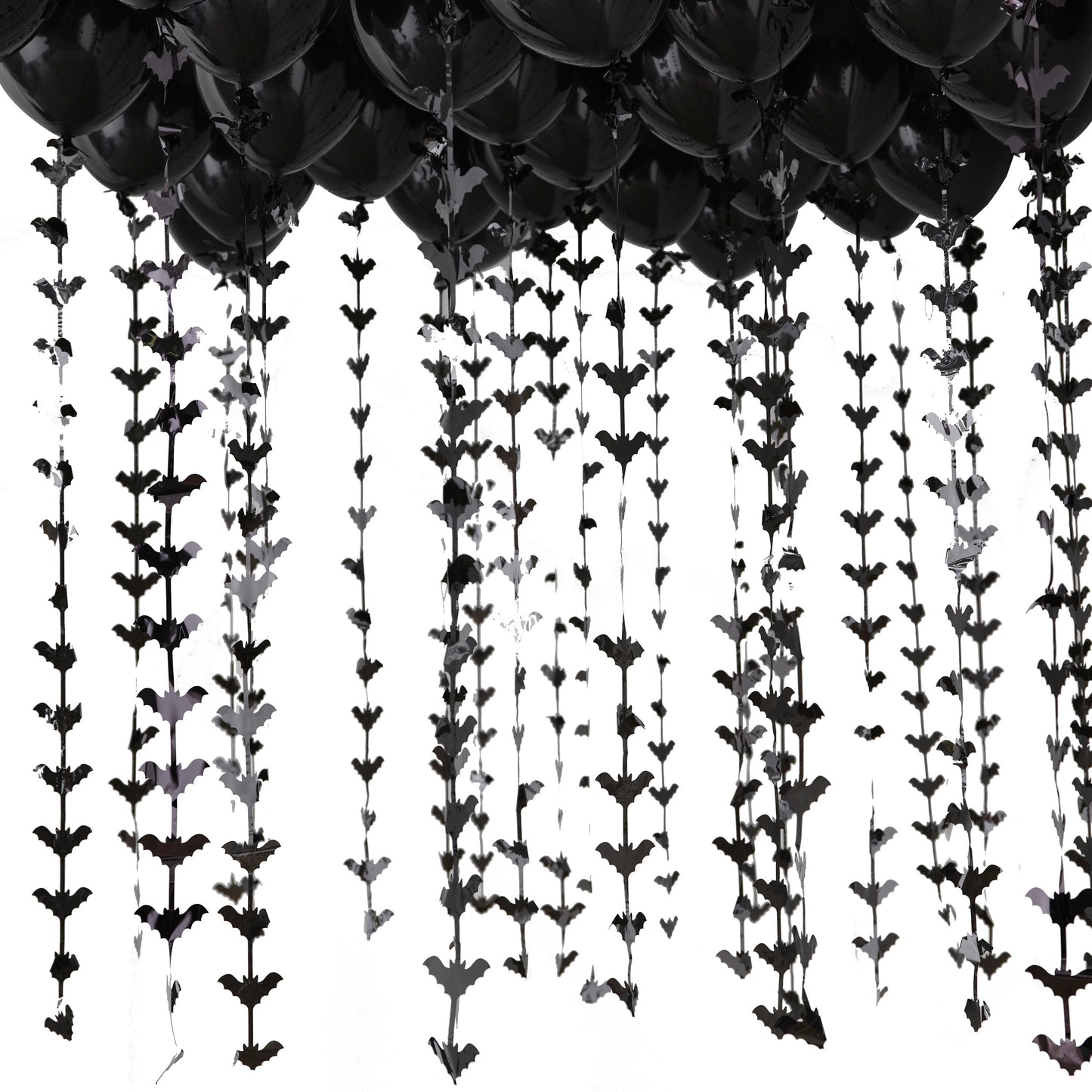 Halloween Balloons Ceiling Kit with Bat Balloon Tails- 5 Inner Pack