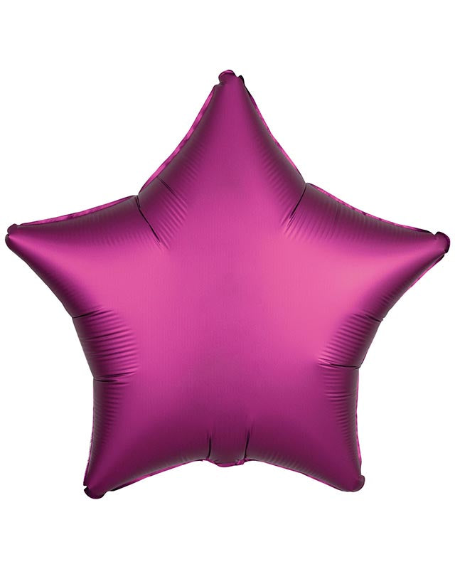 9914073 - Amscan Metallic Fuchsia Star Standard Unpackaged Foil Balloons C16 - 10 PC