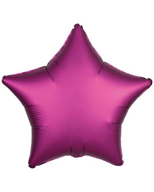 9914073 - Amscan Metallic Fuchsia Star Standard Unpackaged Foil Balloons C16 - 10 PC