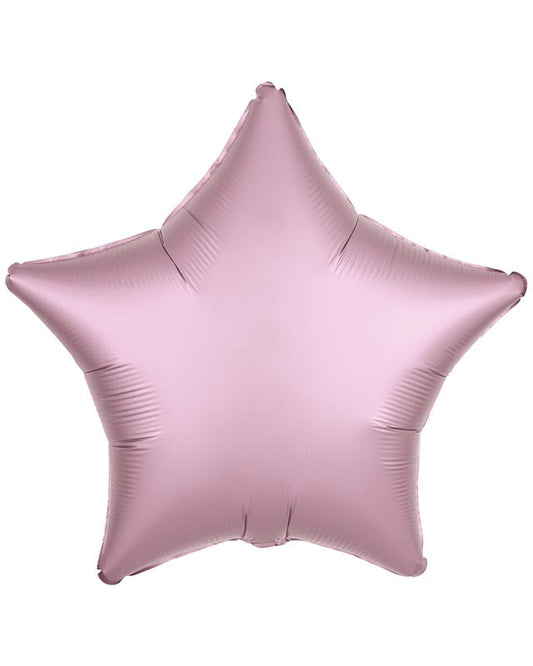 9914079 - Amscan Metallic Pastel Pink Star Standard Unpackaged Foil Balloons C16 - 10 PC