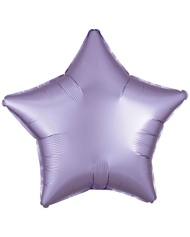 9914124 - Amscan Silk Lustre Pastel Lilac Star Standard Unpackaged Foil Balloons C16 - 10 PC