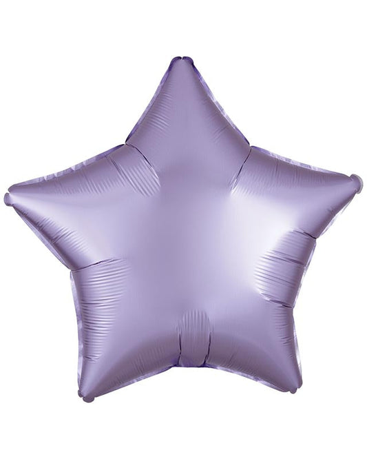 9914124 - Amscan Silk Lustre Pastel Lilac Star Standard Unpackaged Foil Balloons C16 - 10 PC