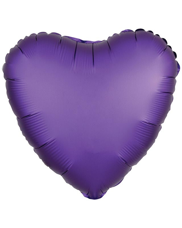 Amscan Silk Lustre Heart Standard Unpackaged Foil Balloons Various Colours C16 - 10 PC