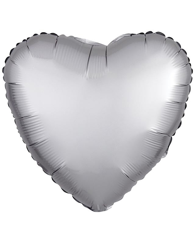 Amscan Silk Lustre Heart Standard Unpackaged Foil Balloons Various Colours C16 - 10 PC
