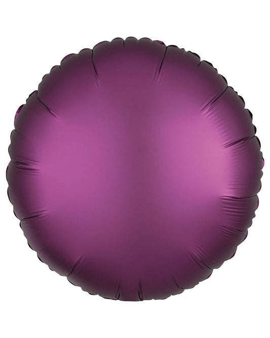 9914071 - Amscan Metallic Fuchsia Circle Standard Unpackaged Foil Balloons C16 - 10 PC