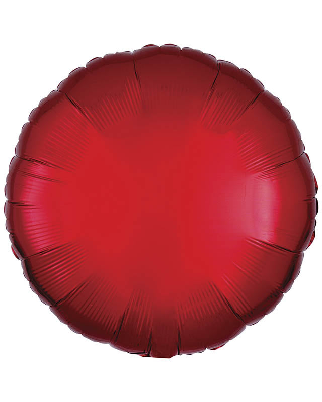 Amscan Metallic Circle Standard Unpackaged Foil Balloons C16 - 10 PC - Various Colours
