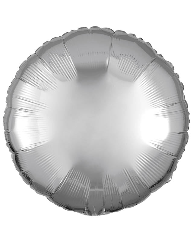 Amscan Metallic Circle Standard Unpackaged Foil Balloons C16 - 10 PC - Various Colours