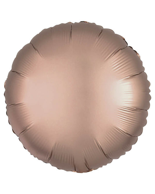 9914092 - Amscan Rose Gold Circle Standard Unpackaged Foil Balloons C16 - 10 PC