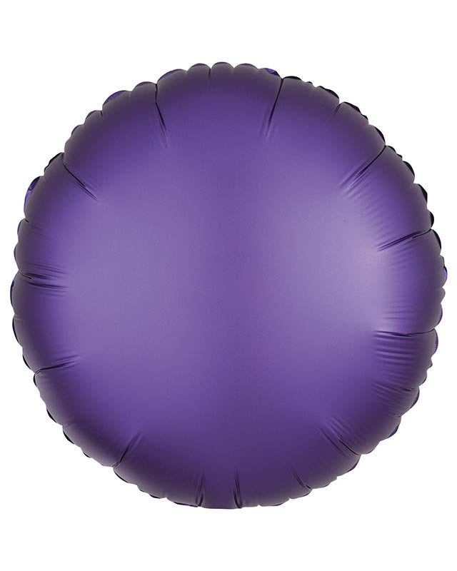 Amscan Silk Lustre Various Colours Circle Standard Unpackaged Foil Balloons C16 - 10 PC