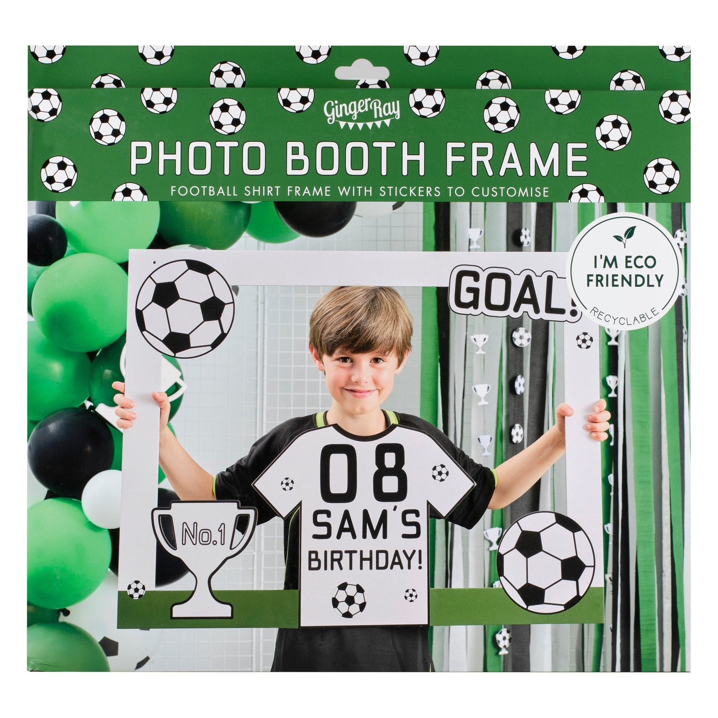 Customisable Football Party Photo Booth Frame- 5 Inner Pack