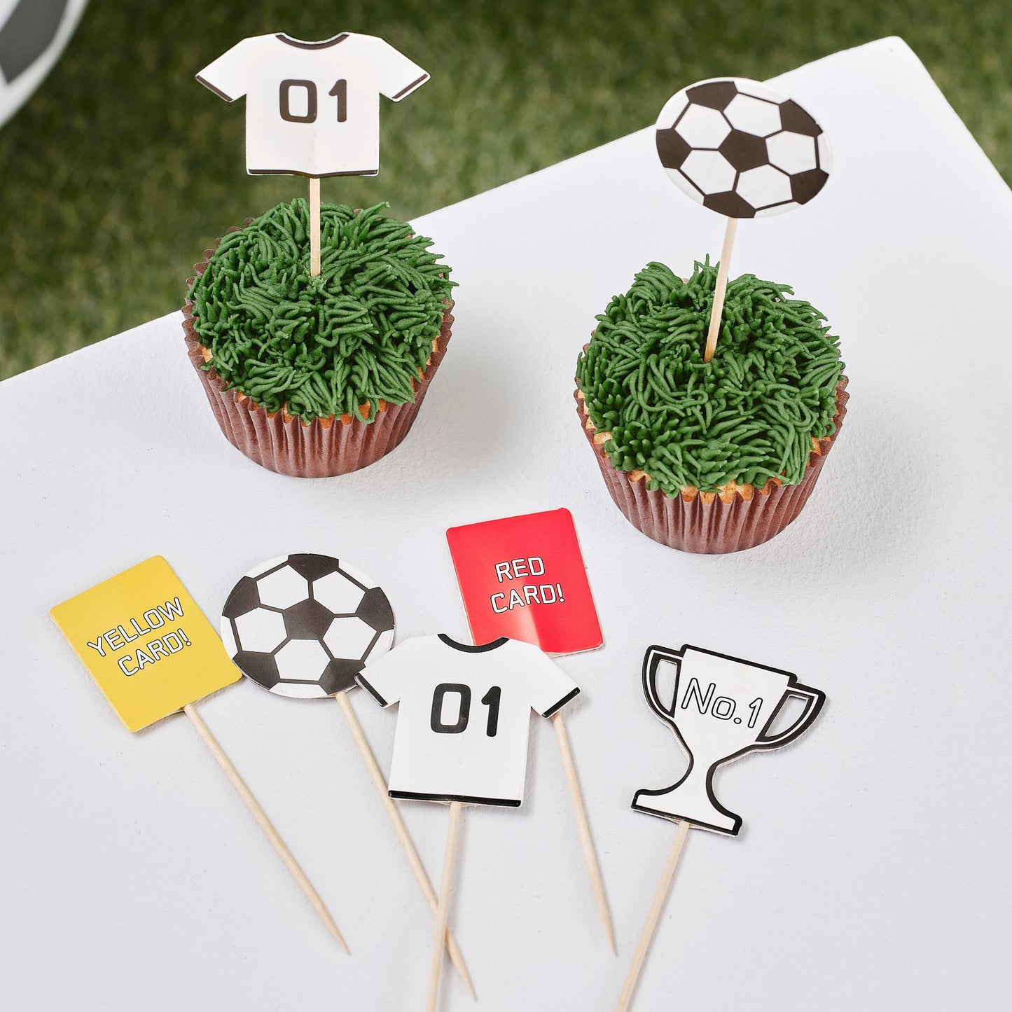Football Cupcake Toppers- 5 Inner Pack