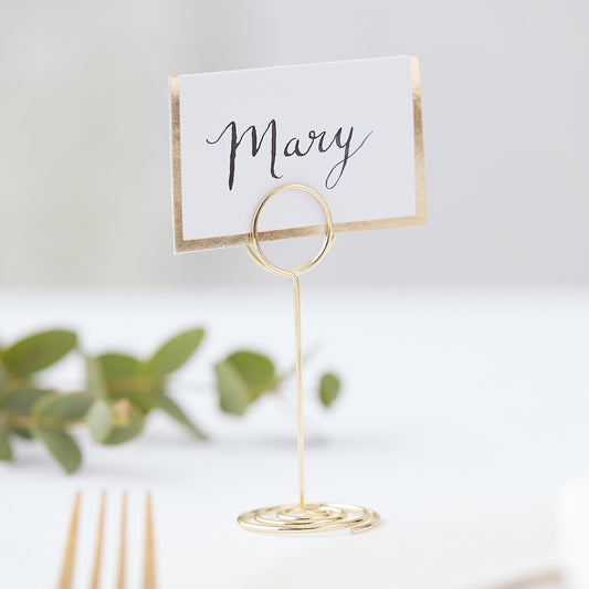Gold Photo & Table Number Holder- 5 Inner Pack