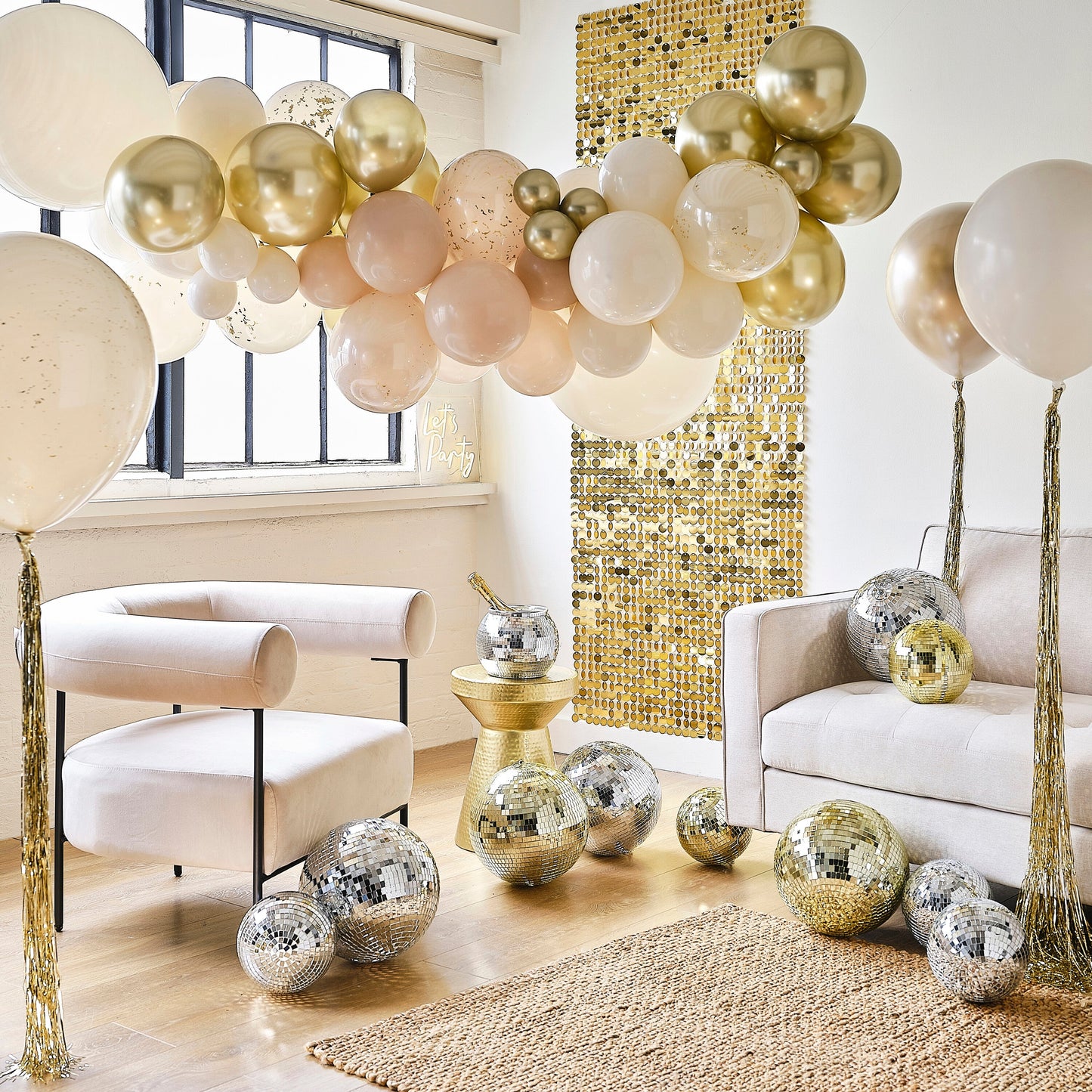 Gold and Neutral Balloon Arch Kit- 5 Inner Pack