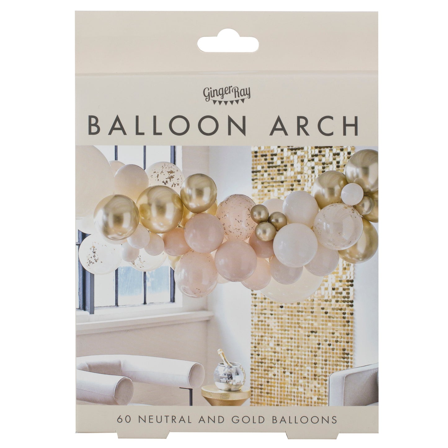 Gold and Neutral Balloon Arch Kit- 5 Inner Pack