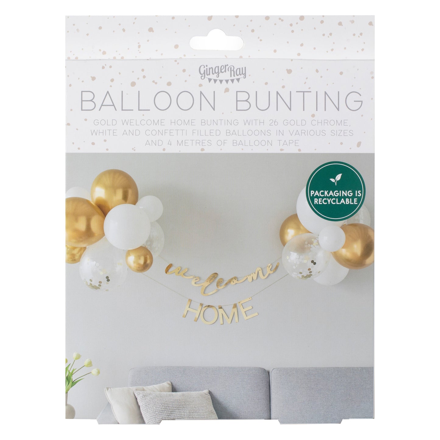 Welcome Home Bunting with Balloons- 5 Inner Pack