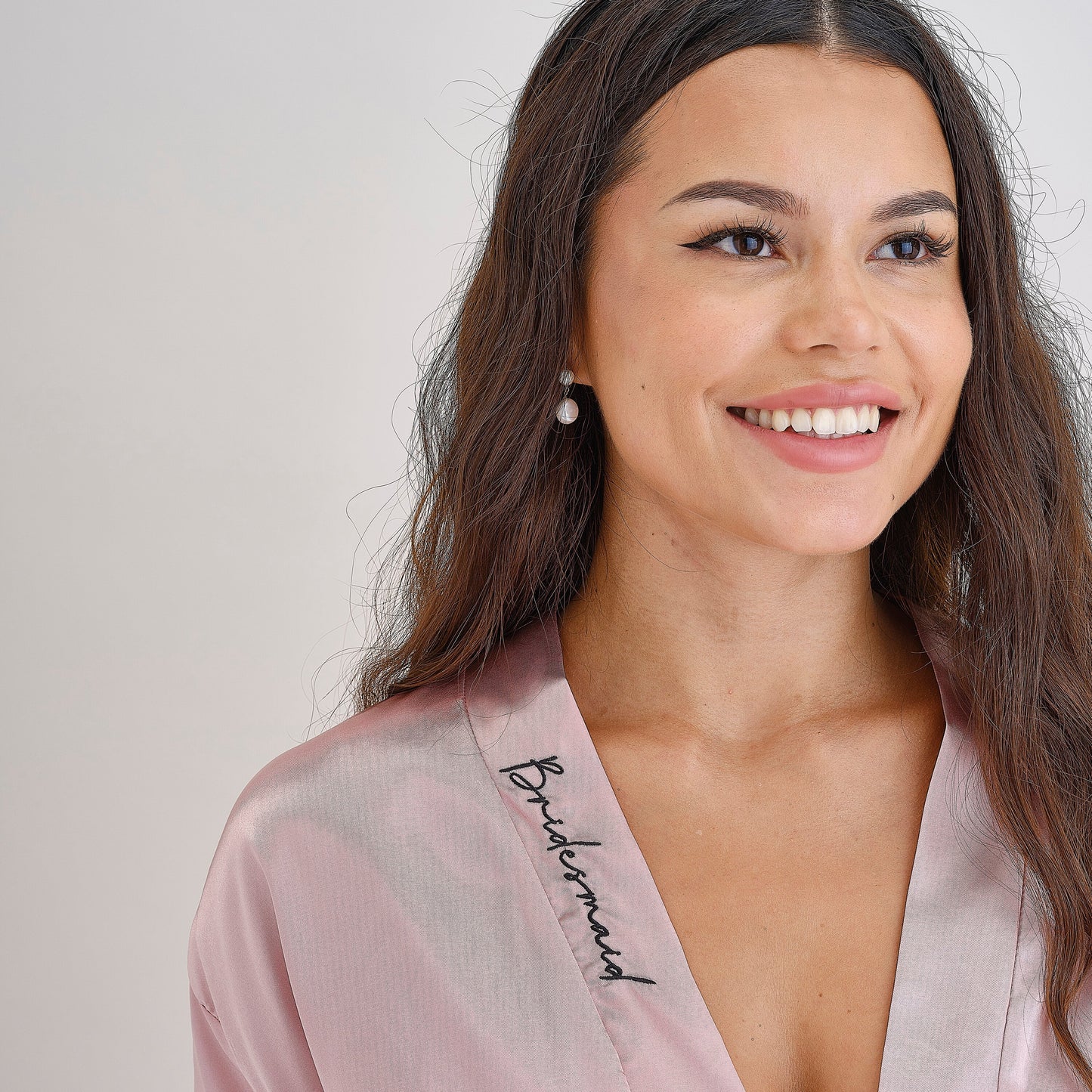 Pink Embroidered Bridesmaid Dressing Gown- 5 Inner Pack