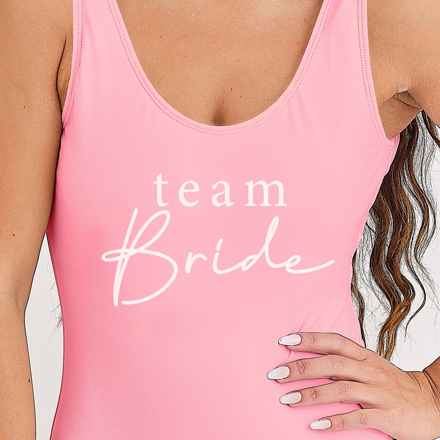 Team Bride Pink Hen Party Swimsuit- 8 Inner Pack