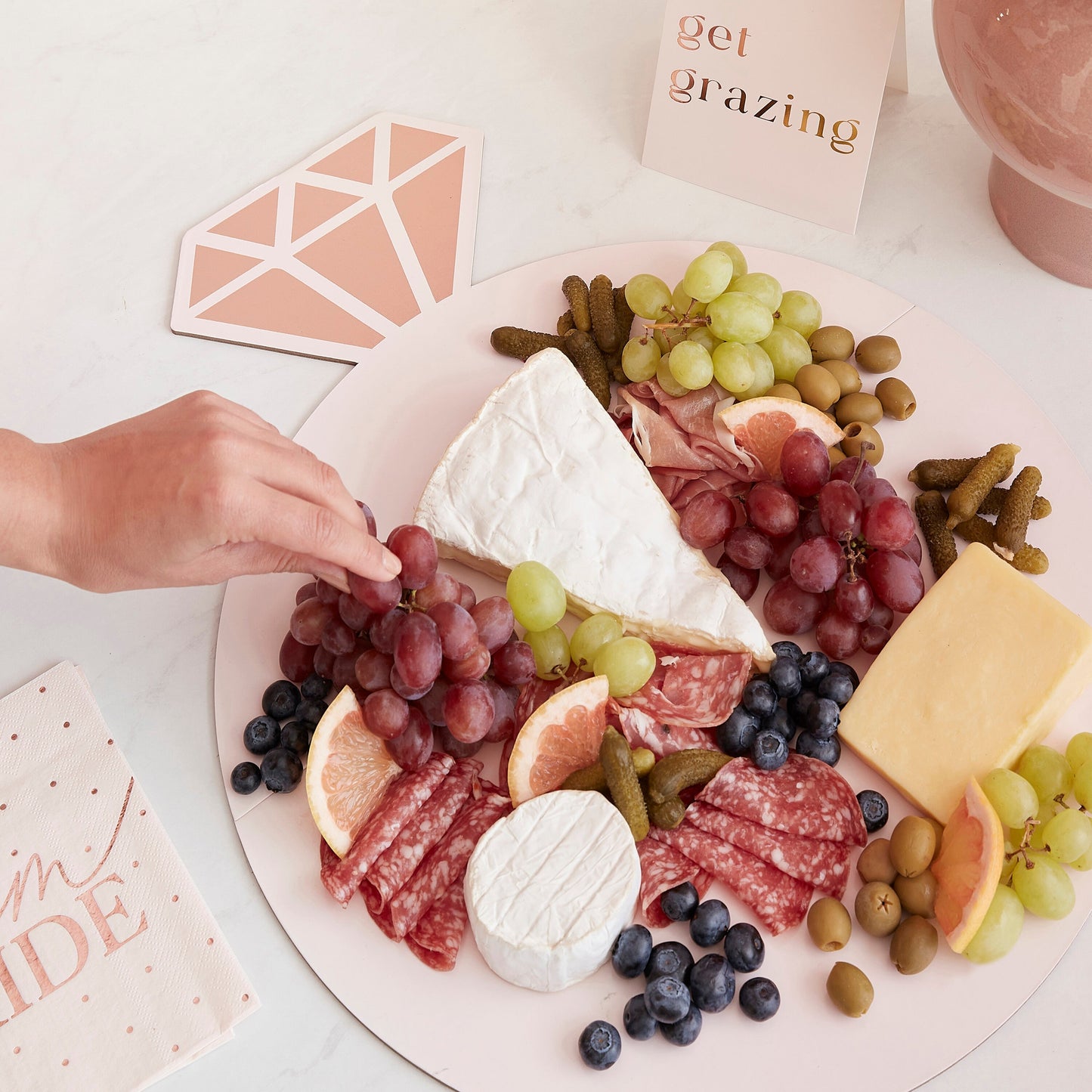 Rose Gold and Pink Engagement Ring Grazing Board Kit- 5 Inner Pack