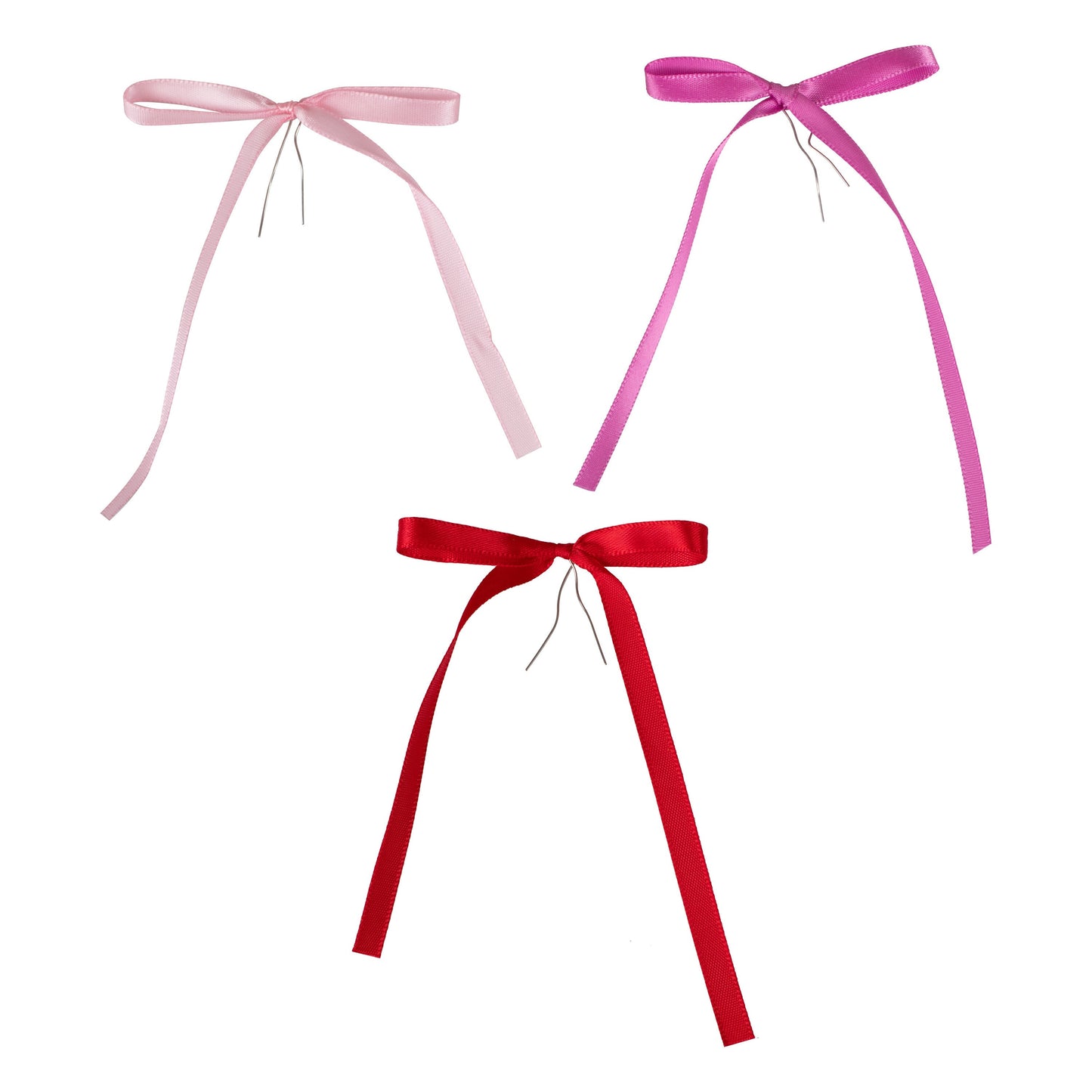 Red & Pink Satin Bow Drink Markers- 10 Inner Pack