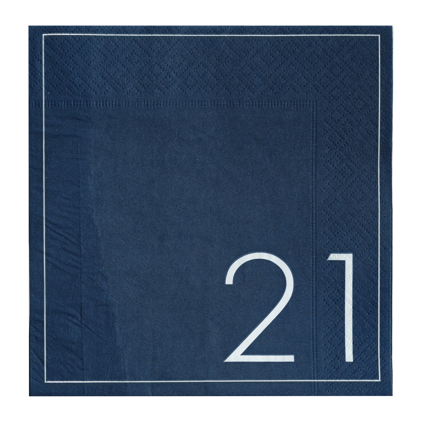 Navy 21st Birthday Milestone Paper Napkins- 5 Inner Pack