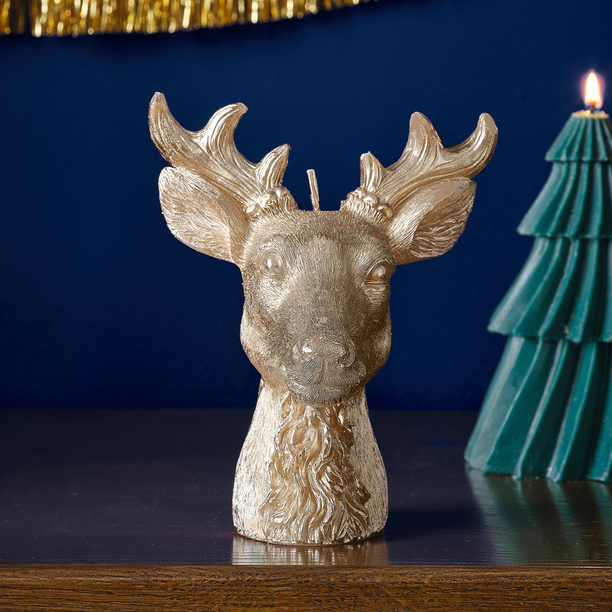 Gold Stag Christmas Candle- 1 Inner Pack