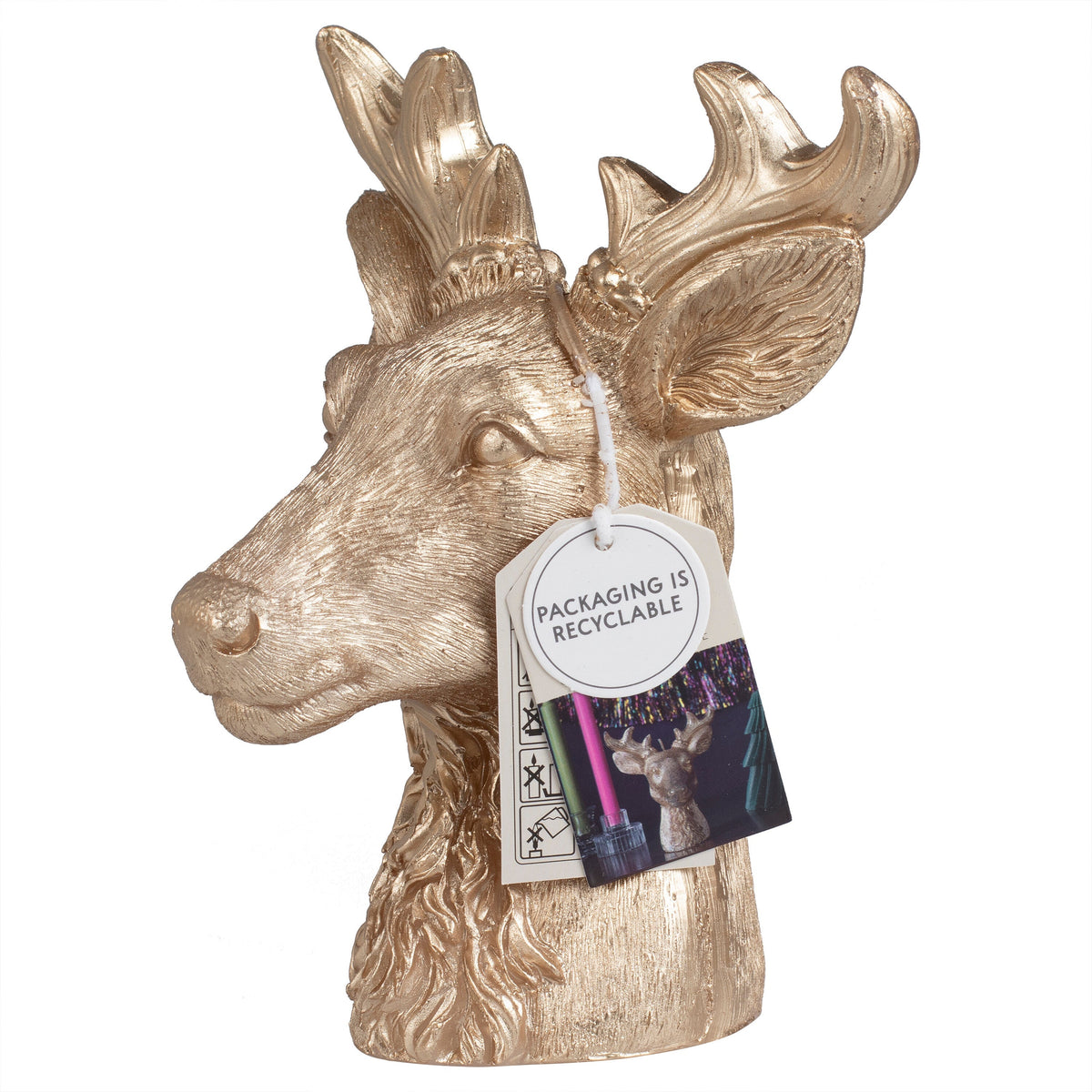 Gold Stag Christmas Candle- 1 Inner Pack