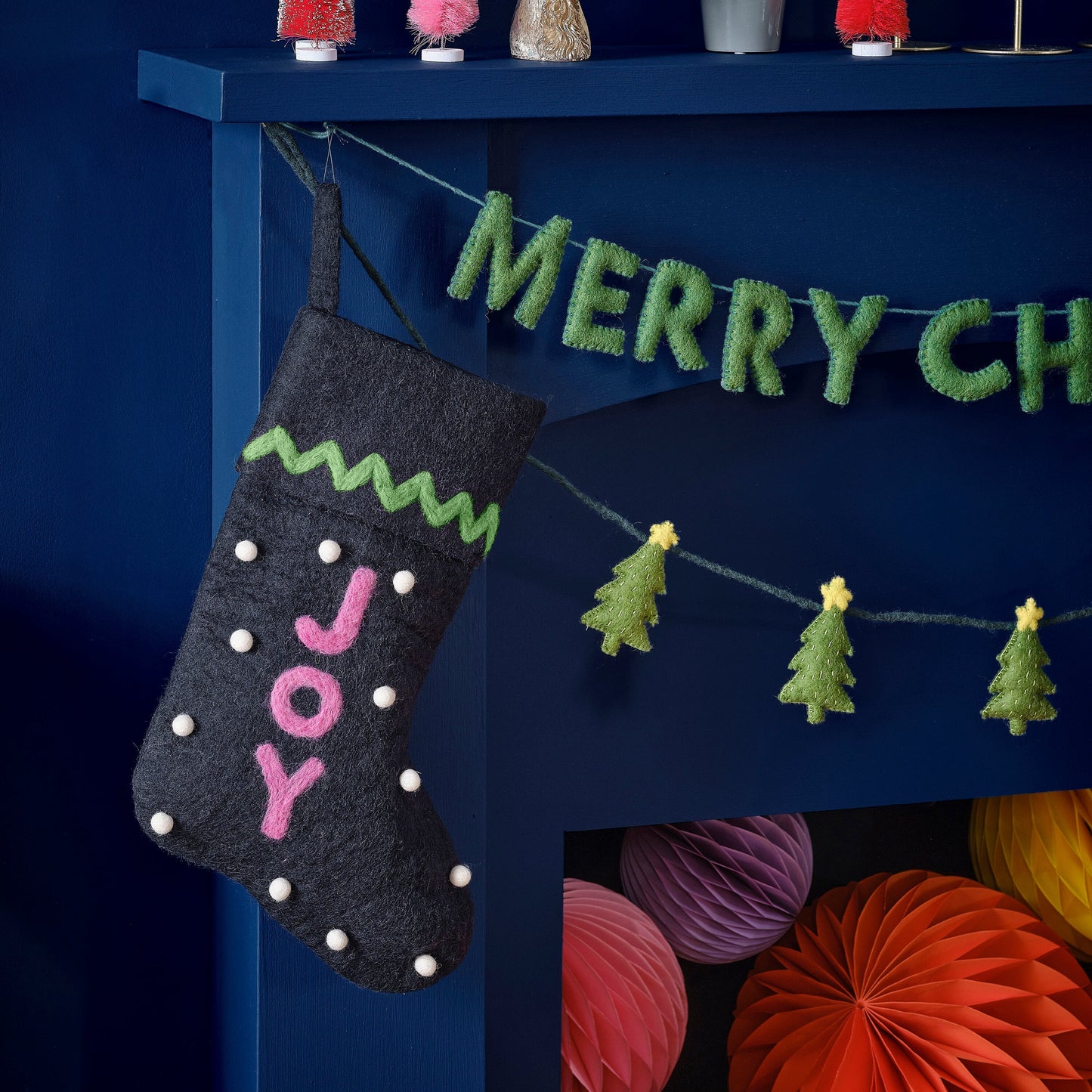 Joy Felt Christmas Stocking- 5 Inner Pack