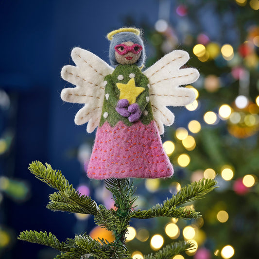 Felt Christmas Angel Tree Topper- 5 Inner Pack