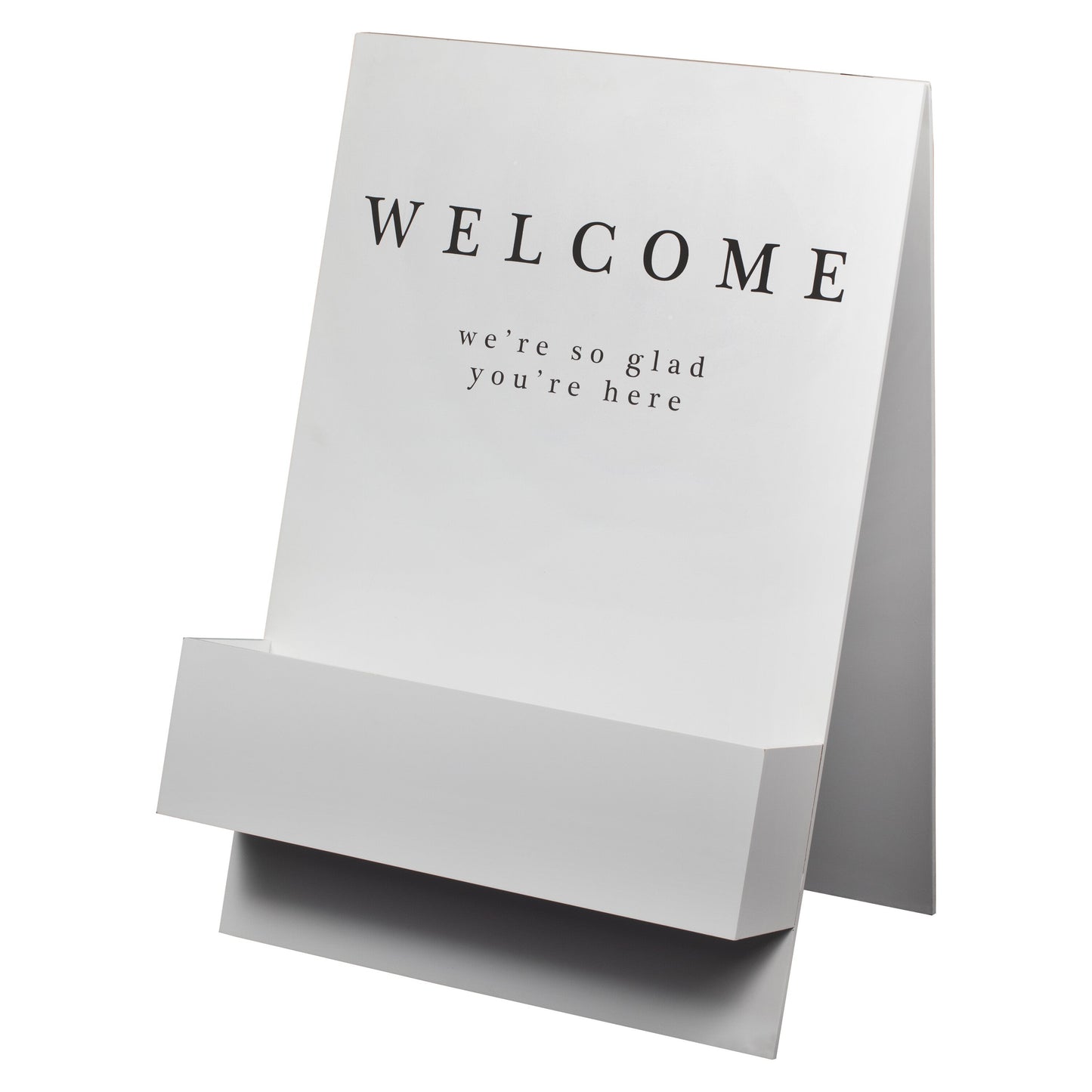 Customisable White Wooden Welcome Sign with Flower Box and Black Stickers- 1 Inner Pack