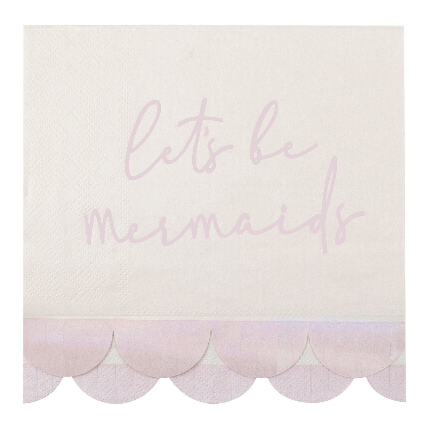 Iridescent and Pink Mermaid Paper Napkins- 5 Inner Pack