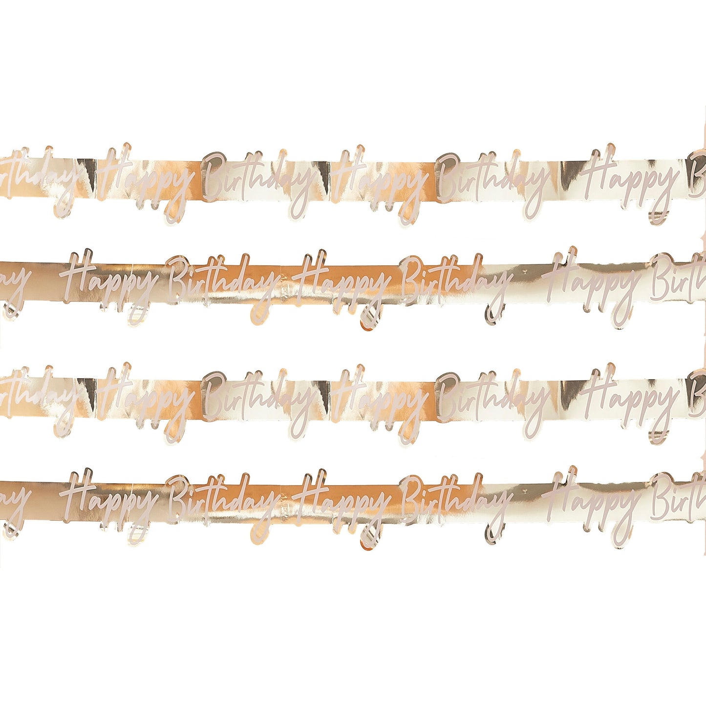 Gold Foil Happy Birthday Banner- 5 Inner Pack