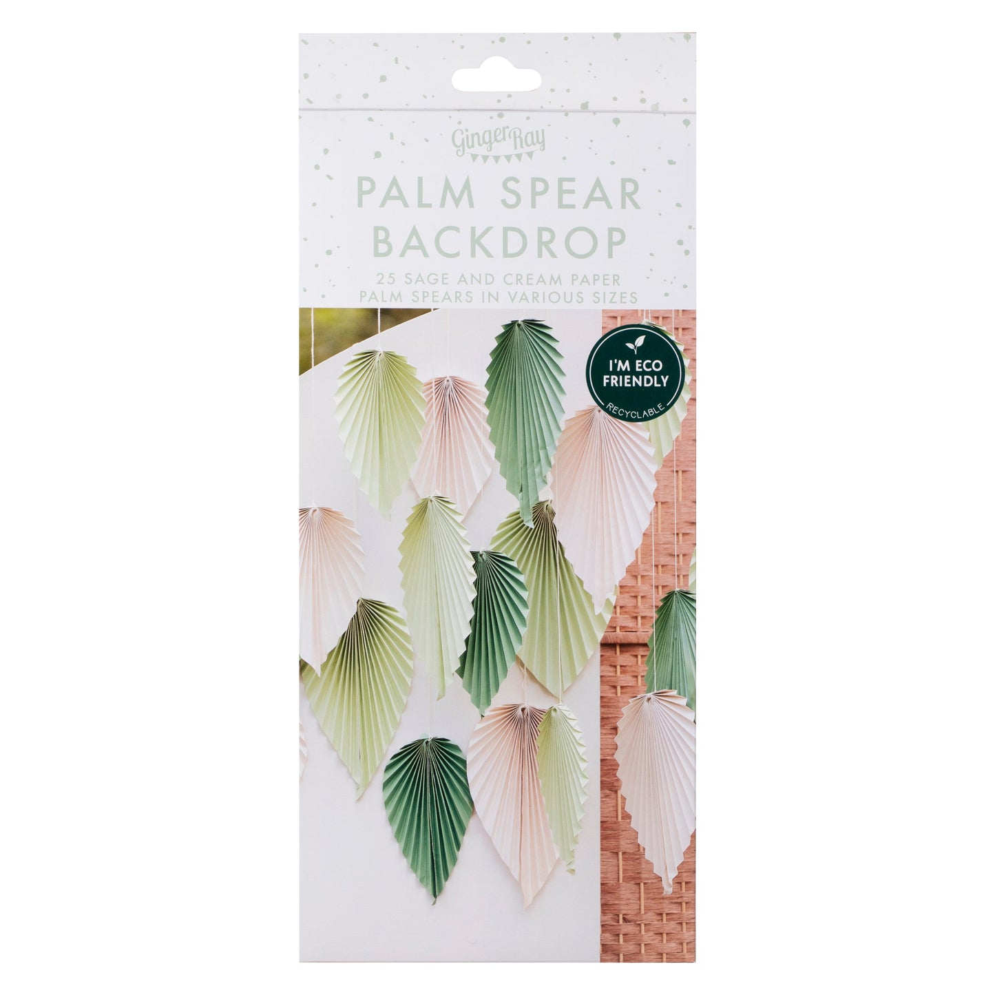 Sage & Cream Palm Backdrop- 5 Inner Pack