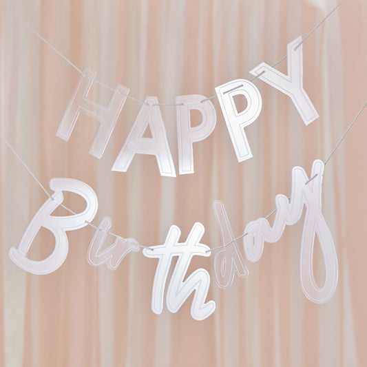 Acrylic Happy Birthday Bunting- 5 Inner Pack