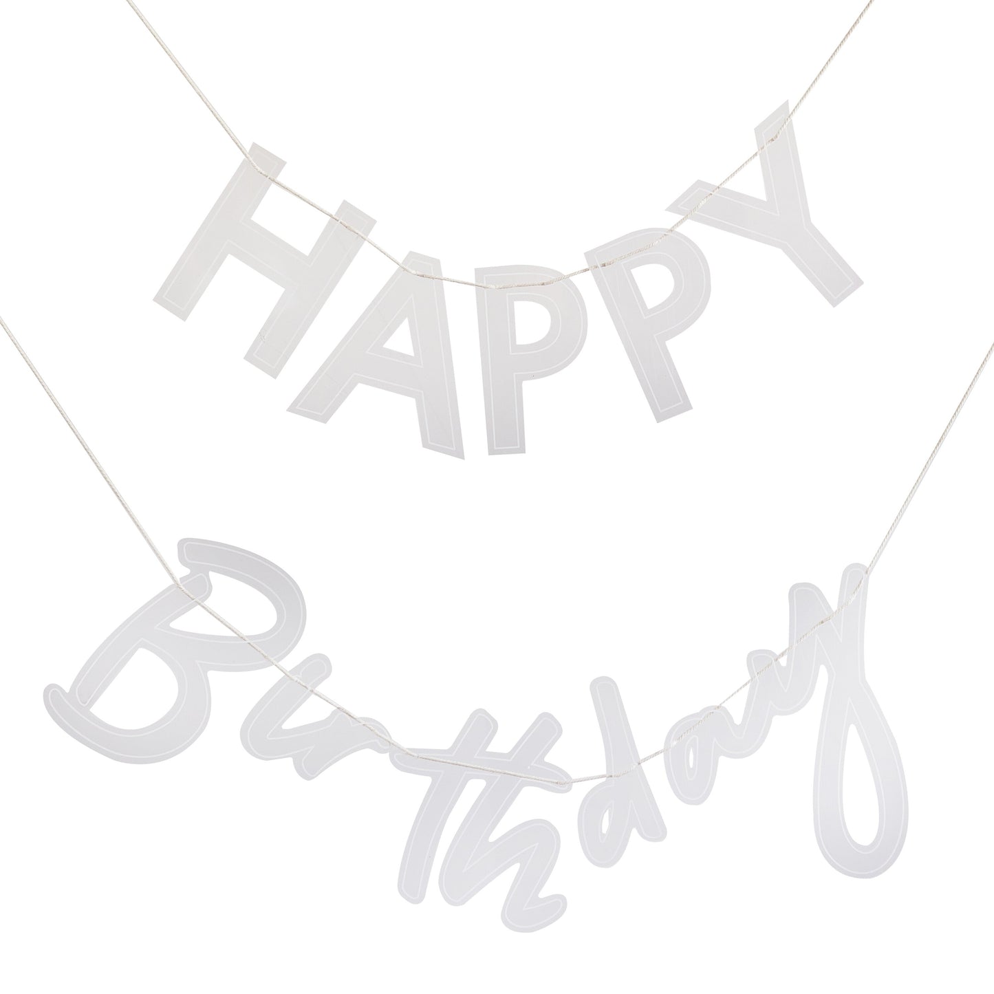Acrylic Happy Birthday Bunting- 5 Inner Pack
