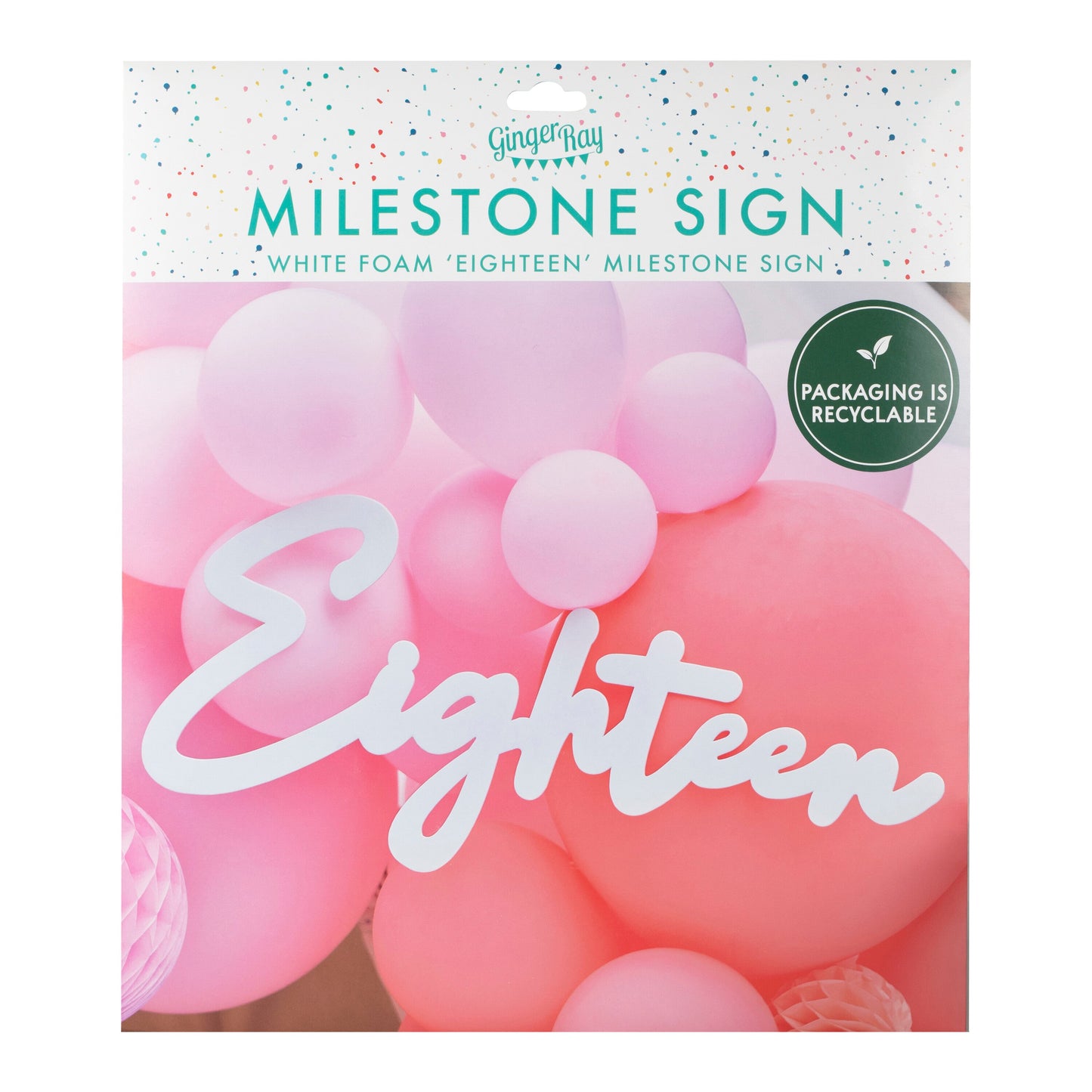 18th Birthday Balloon Arch Sign- 5 Inner Pack