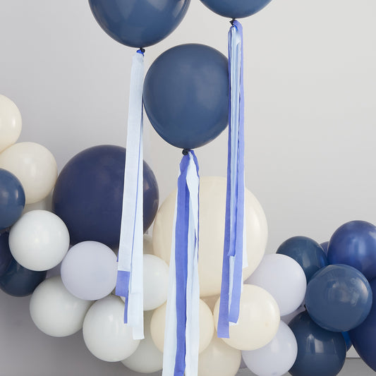 Blue Streamer Balloon Tails- 10 Inner Pack
