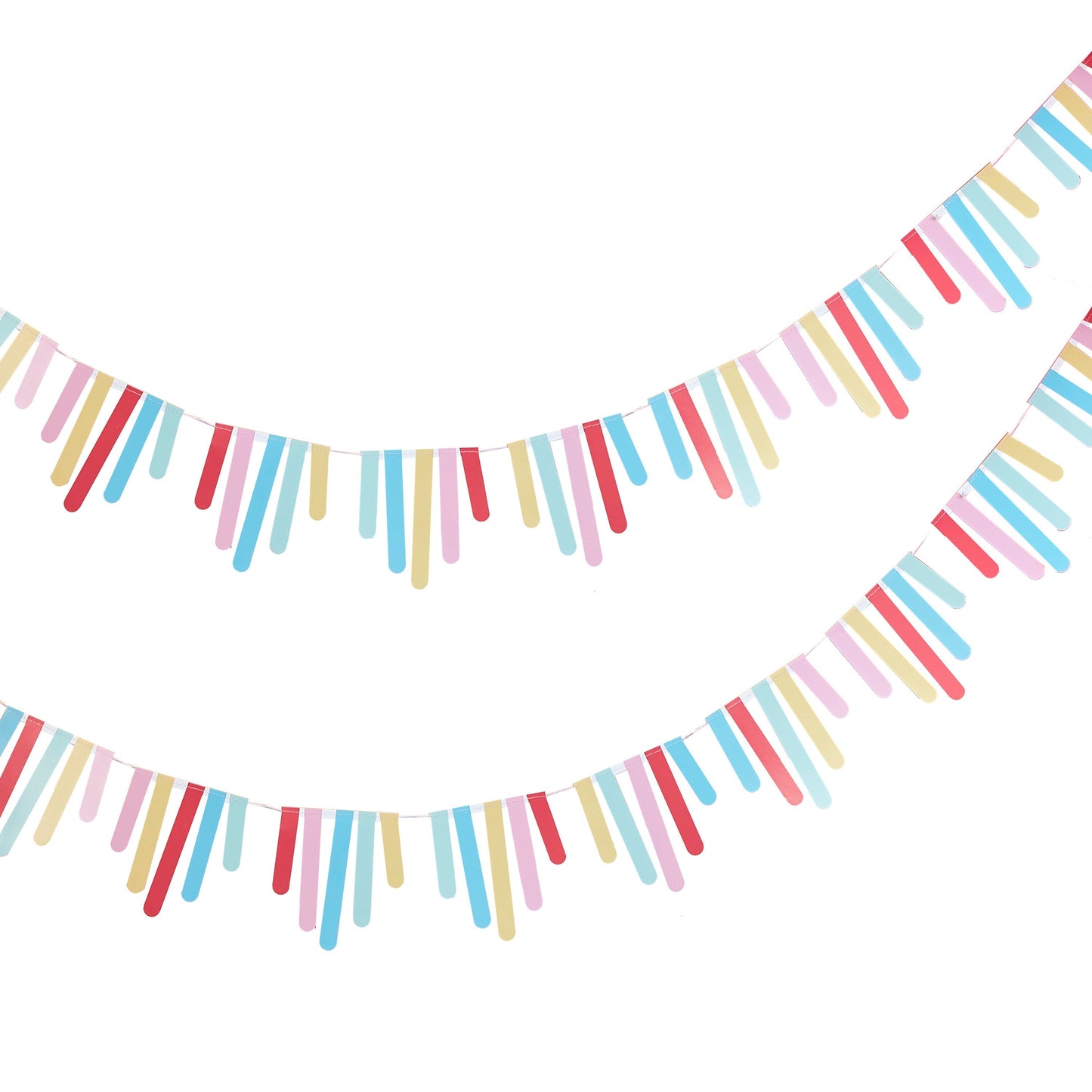 Multicoloured Card Fringe Bunting- 5 Inner Pack