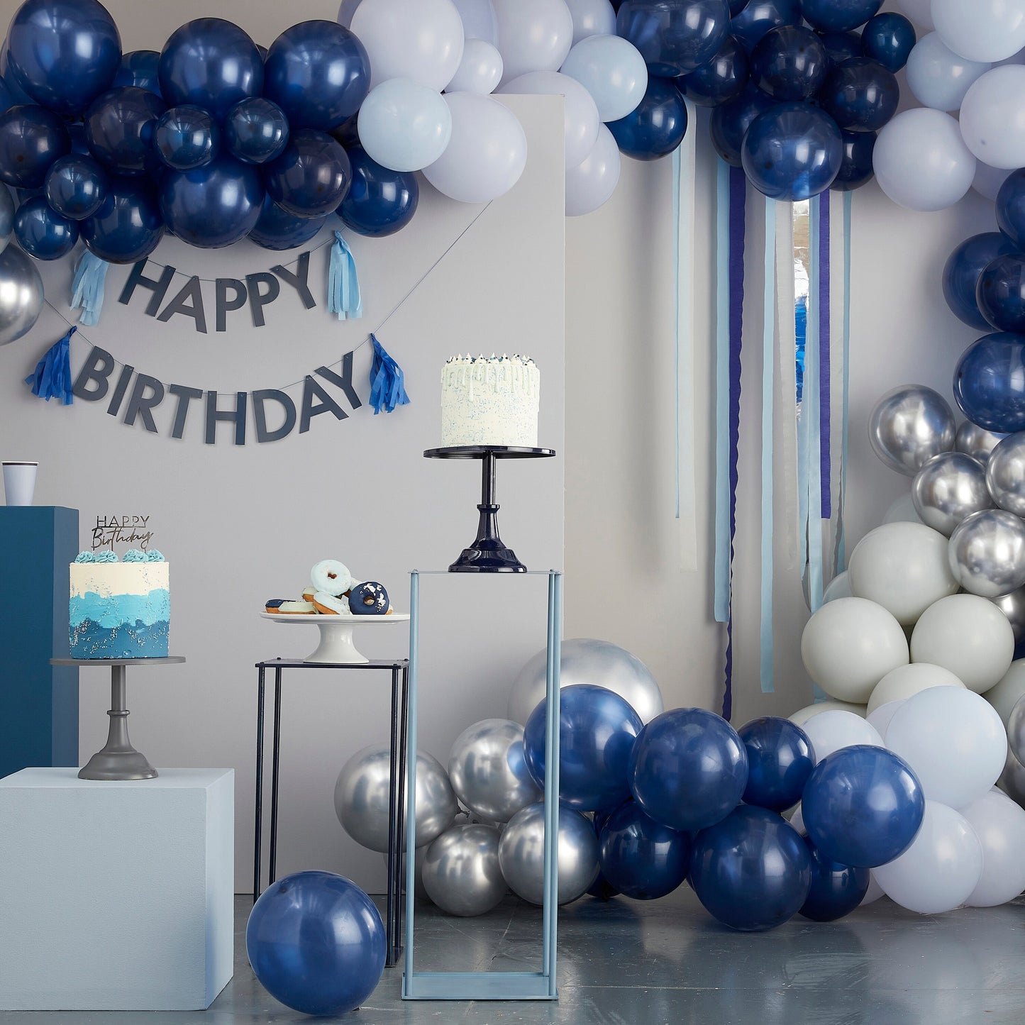 Navy Happy Birthday Paper Napkins- 5 Inner Pack
