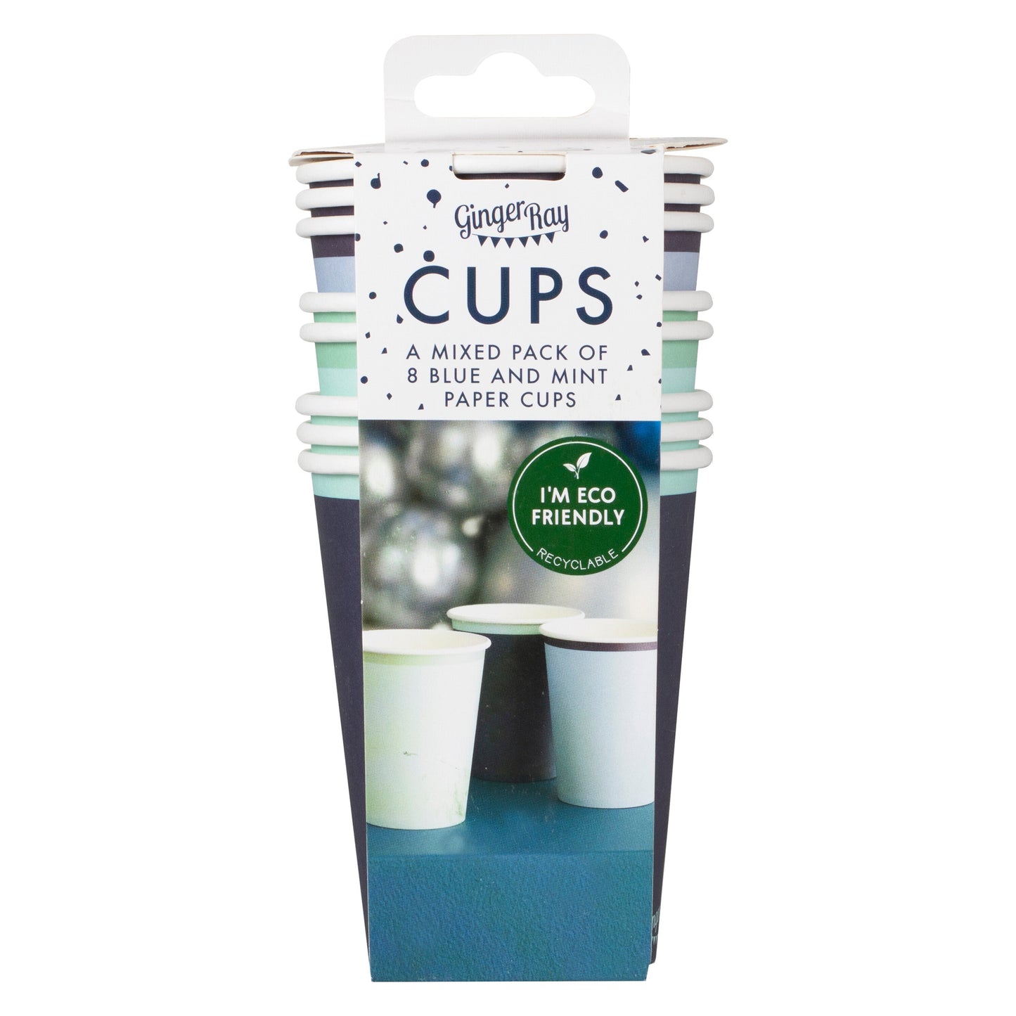 Navy, Blue & Mint Paper Cups- 5 Inner Pack